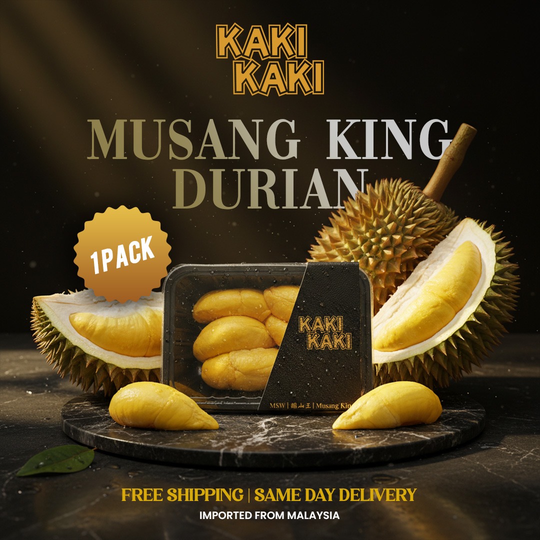 Kaki 1 Box | MSW Musang King | Freshly Dehusked, Creamy & Bitter-Sweet | Same/Next Day Delivery